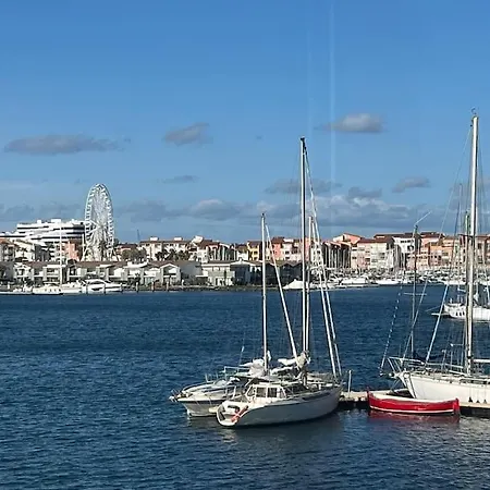 アパート Cap D Studio , Wifi , Parking Prive , Vue Port アグド